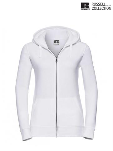 266F FELPA ZIP LUNGA/CAPPUCCIO DONNA BIANCA