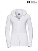266F FELPA ZIP LUNGA/CAPPUCCIO DONNA BIANCA