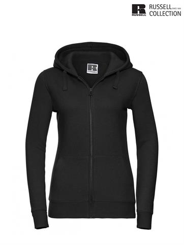 266F FELPA ZIP LUNGA/CAPPUCCIO DONNA NERO