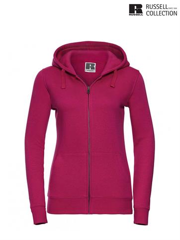 266F FELPA ZIP LUNGA/CAPPUCCIO DONNA FUCSIA
