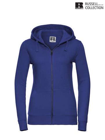 266F FELPA ZIP LUNGA/CAPPUCCIO DONNA BLU ROYAL