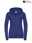 266F FELPA ZIP LUNGA/CAPPUCCIO DONNA BLU ROYAL