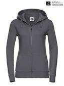 266F FELPA ZIP LUNGA/CAPPUCCIO DONNA CONVOY GREY