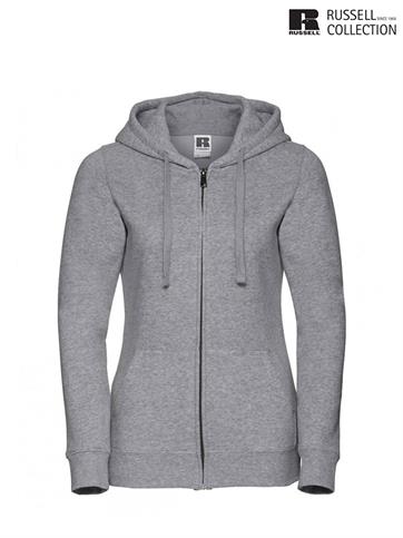 266F FELPA ZIP LUNGA/CAPPUCCIO DONNA GRIGIO OXFORD