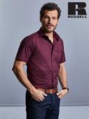 CAMICIA UOMO COTONE ATTILLATA MANICA CORTA