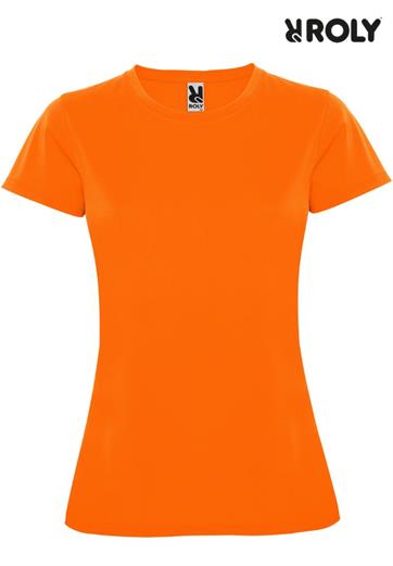 MONTECARLO DONNA T-SHIRT M/C ARANCIO FLUO
