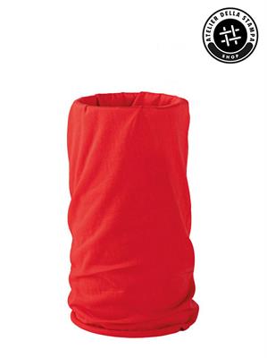 PM203 SCALDACOLLO BANDANA MULTIUSO TUBOLARE ROSSO COTONE