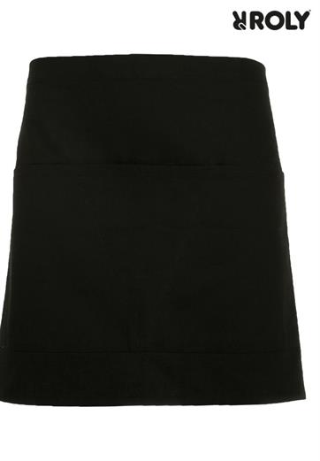 9123 DELANTAL GREMBIULE CORTO ROLY CLASSIC NERO UNISEX