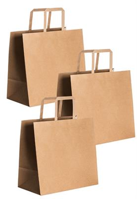7122 OLMO SHOPPER DI CARTA MANICI CORTI PIATTI E RINFORZATI