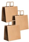 7122 OLMO SHOPPER DI CARTA MANICI CORTI PIATTI E RINFORZATI