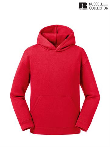 265B FELPA BAMBINO AUTHENTIC CON CAPPUCCIO ROSSO