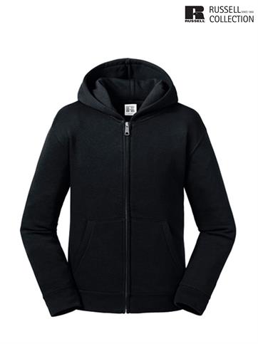 266B FELPA AUTHENTIC BAMBINO ZIP E CAPPUCCIO NERO