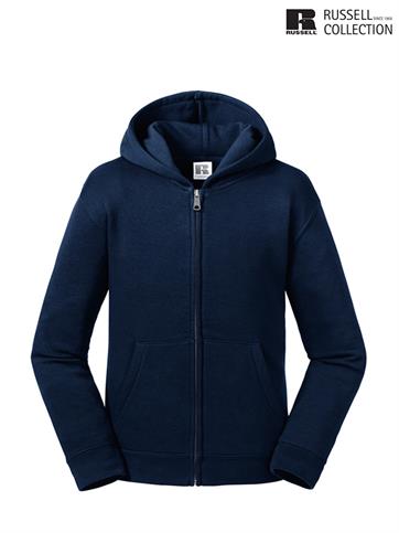 266B FELPA BAMBINO ZIP E CAPPUCCIO FRENCH NAVY