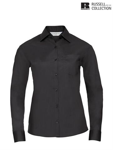 934F CAMICIA DONNA M/L POP. NERO