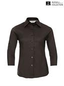 946F CAMICIA DONNA 3/4 FIT CIOCCOLATO