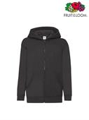 FELPA BIMBO CAPPUCCIO E ZIP NERO